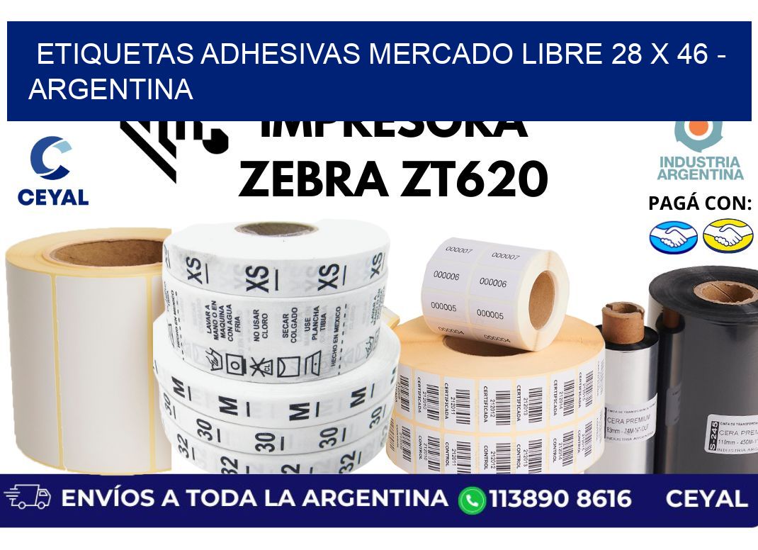 etiquetas adhesivas mercado libre 28 x 46 – Argentina