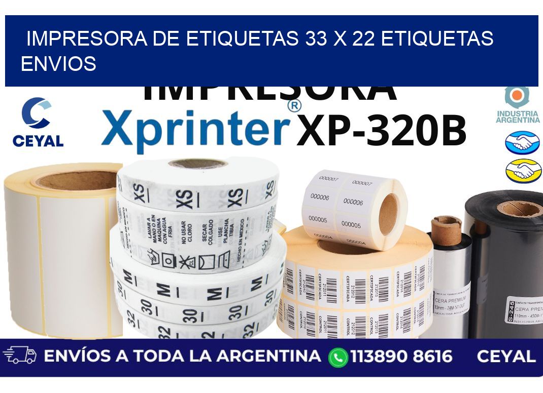impresora de etiquetas 33 x 22 etiquetas envios