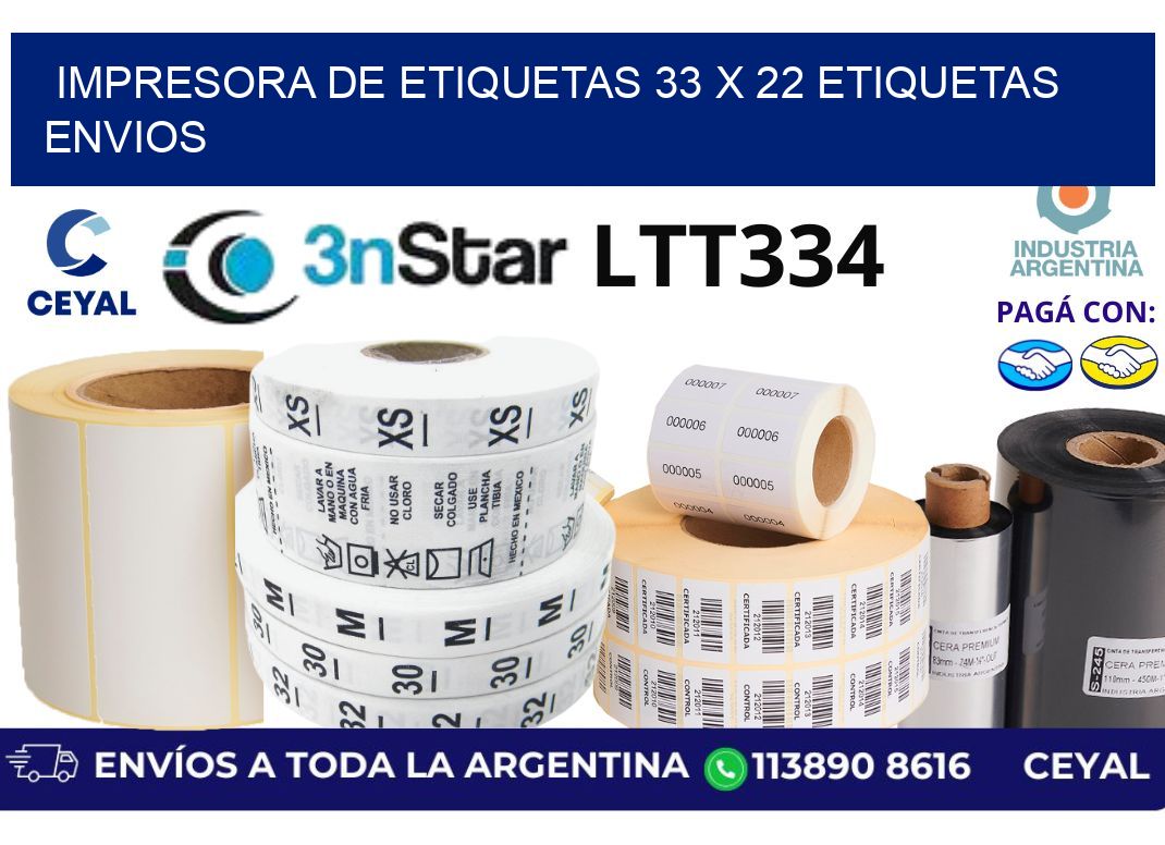 impresora de etiquetas 33 x 22 etiquetas envios