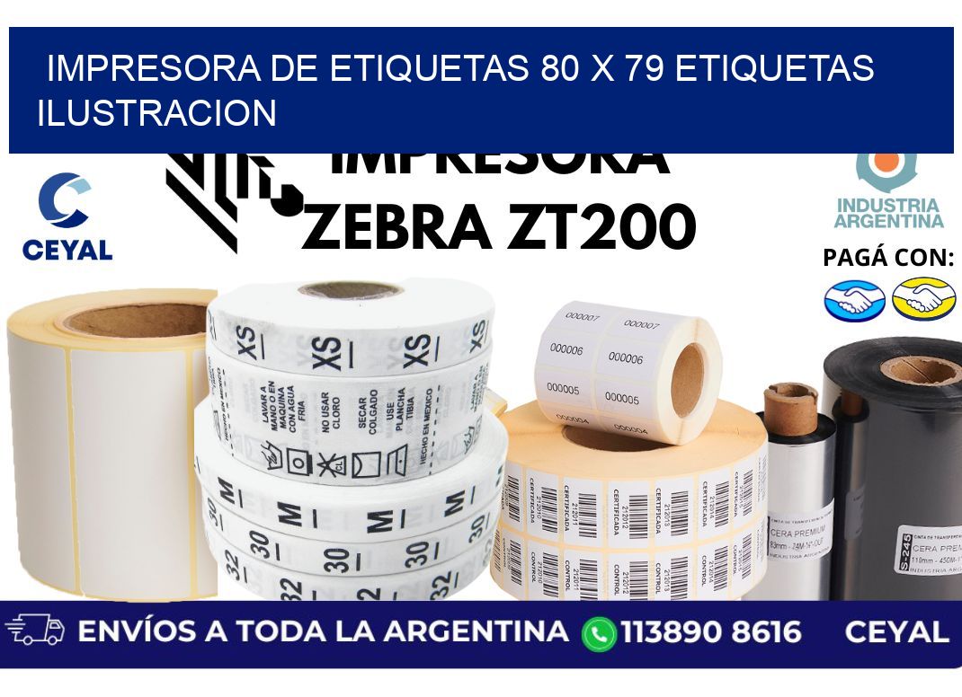 impresora de etiquetas 80 x 79 etiquetas ilustracion