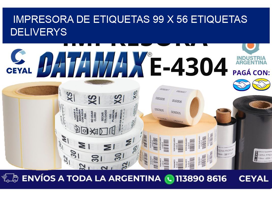impresora de etiquetas 99 x 56 etiquetas deliverys