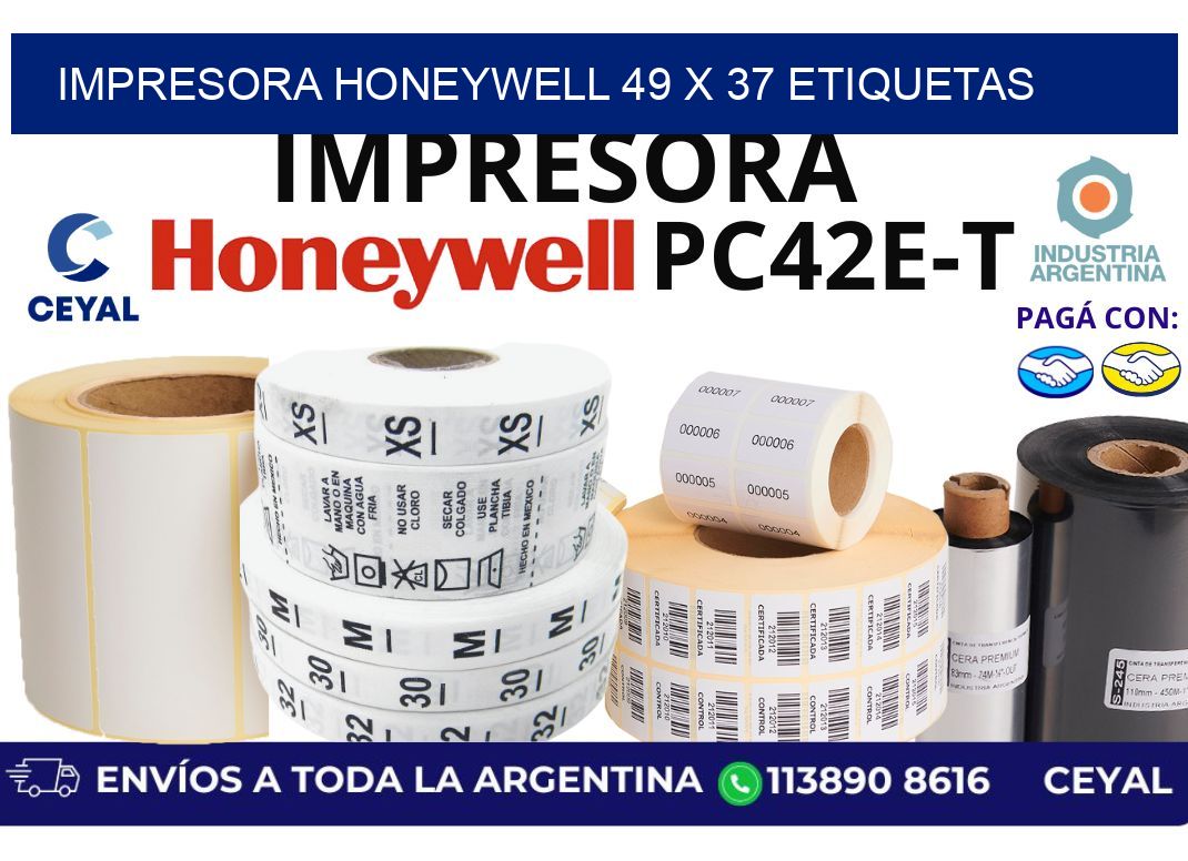 impresora honeywell 49 x 37 etiquetas