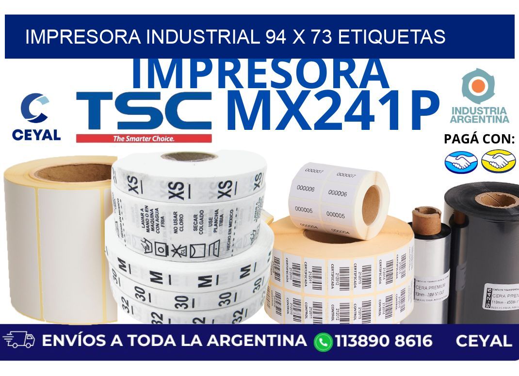 impresora industrial 94 x 73 etiquetas
