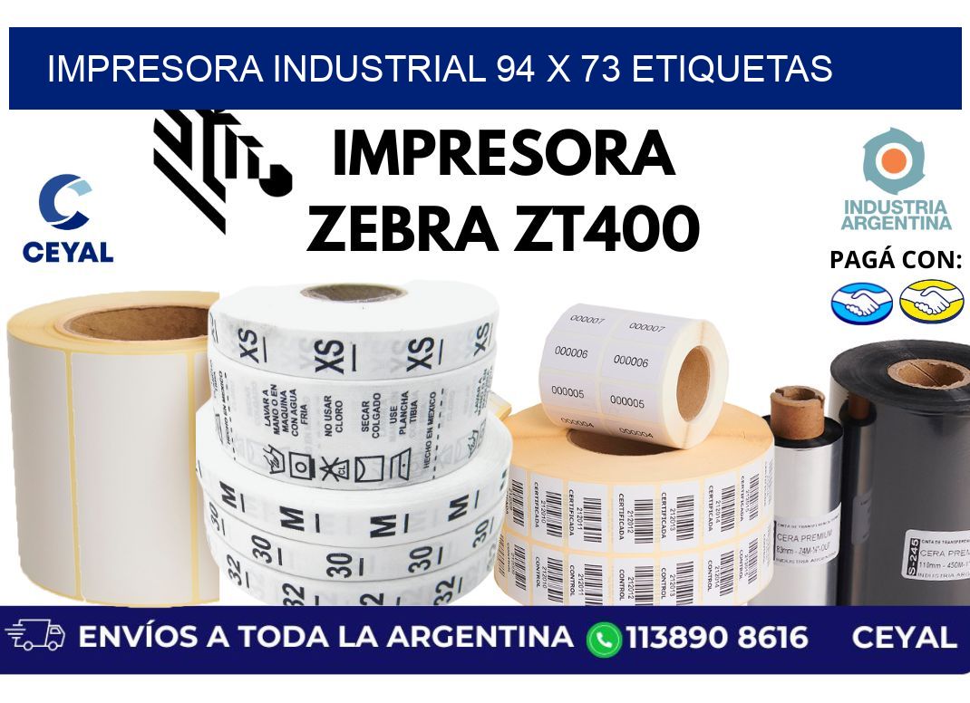 impresora industrial 94 x 73 etiquetas