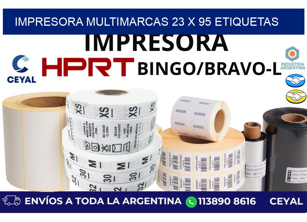 impresora multimarcas 23 x 95 etiquetas