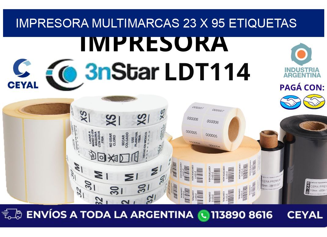 impresora multimarcas 23 x 95 etiquetas