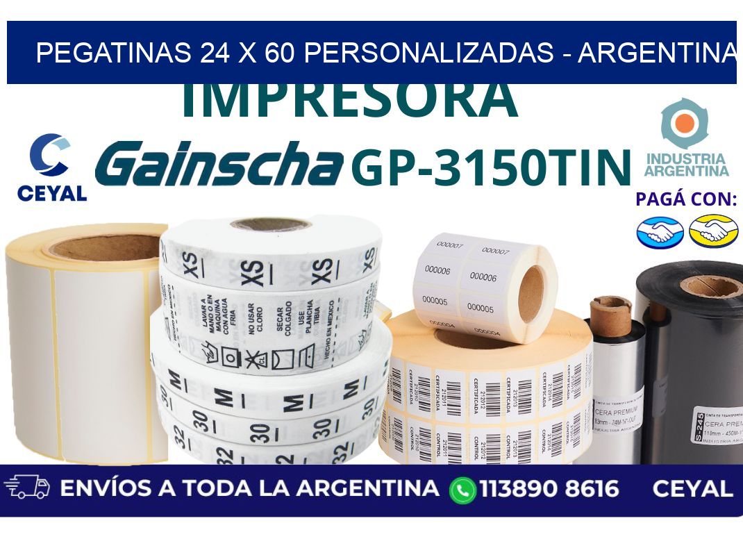 pegatinas 24 x 60 personalizadas - Argentina