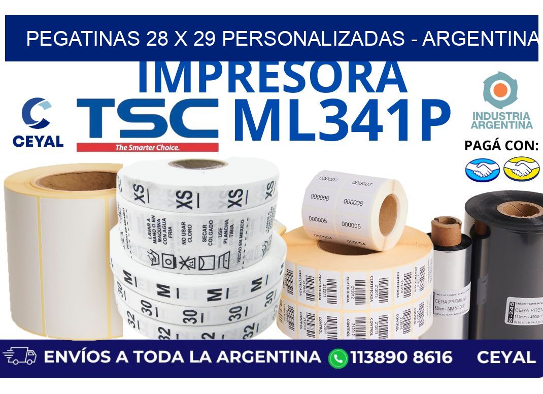 pegatinas 28 x 29 personalizadas – Argentina