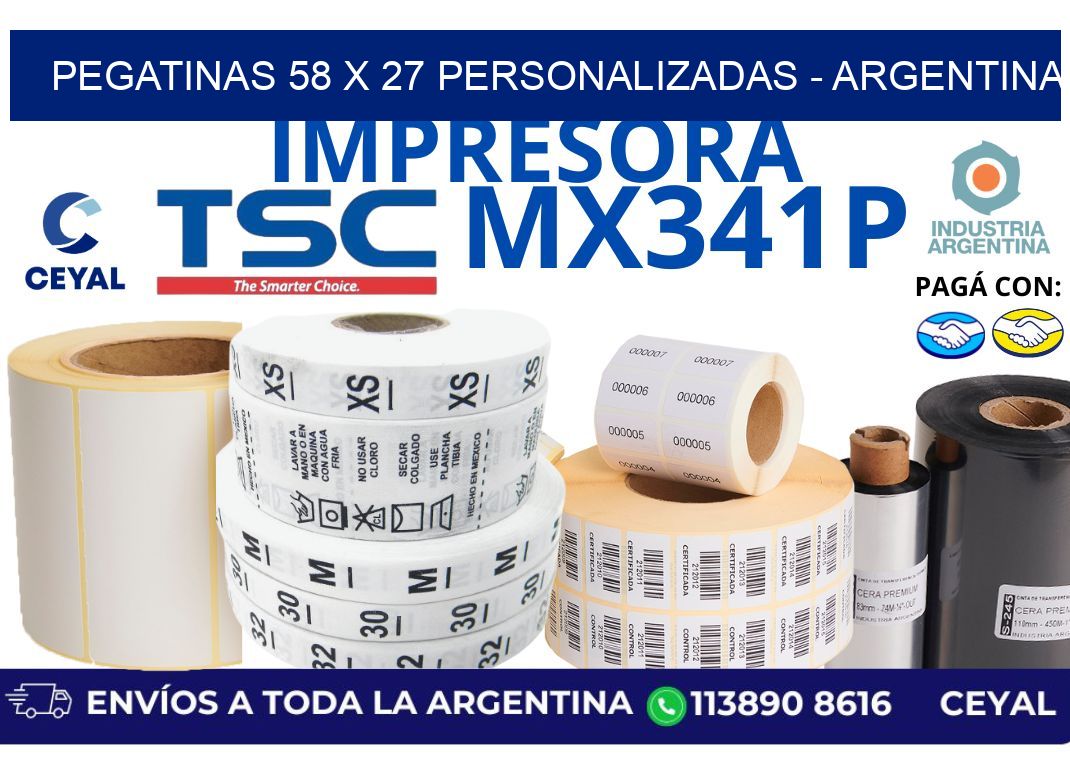 pegatinas 58 x 27 personalizadas - Argentina