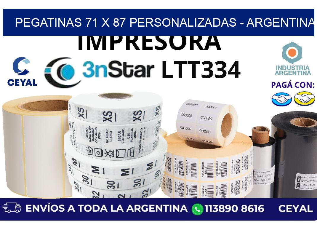 pegatinas 71 x 87 personalizadas - Argentina