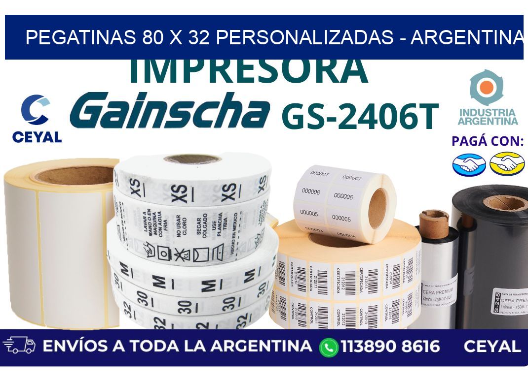pegatinas 80 x 32 personalizadas - Argentina
