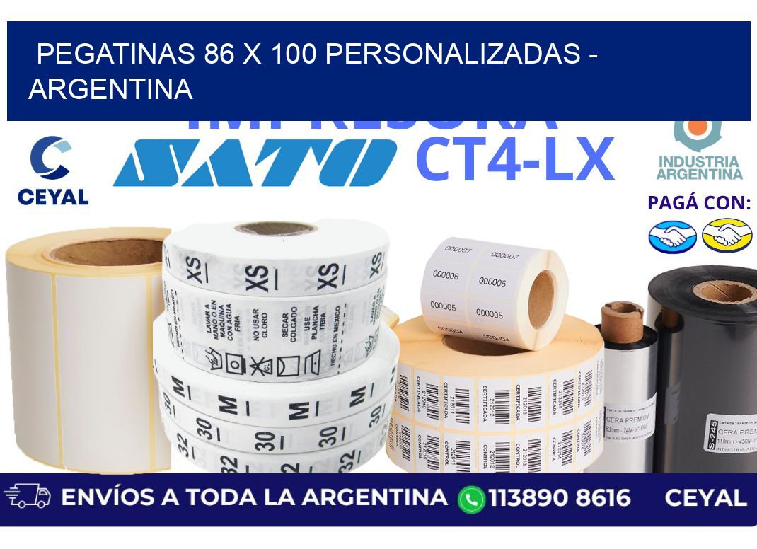 pegatinas 86 x 100 personalizadas - Argentina