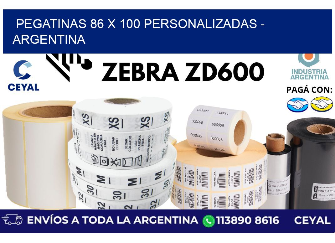pegatinas 86 x 100 personalizadas – Argentina