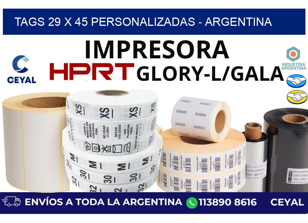 tags 29 x 45 personalizadas – Argentina