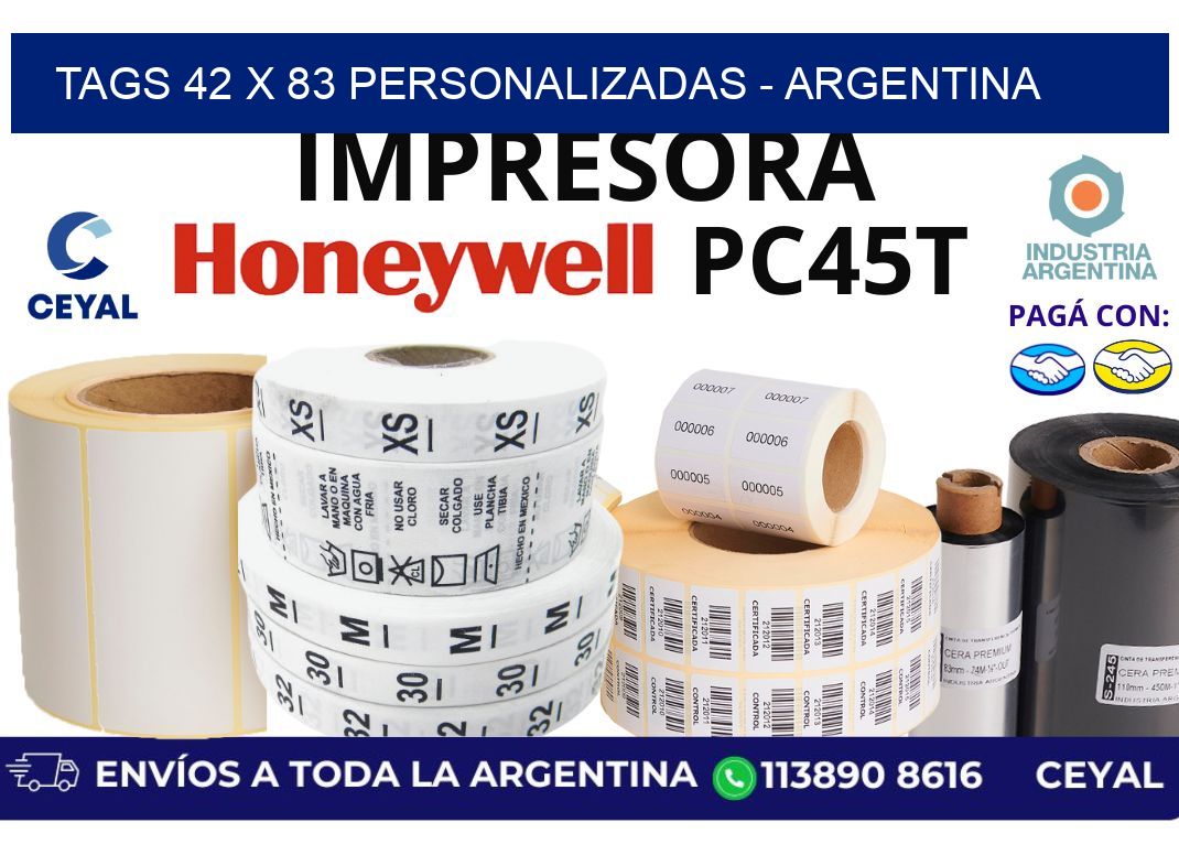 tags 42 x 83 personalizadas – Argentina