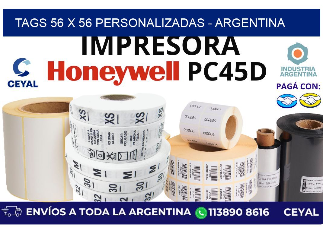 tags 56 x 56 personalizadas - Argentina