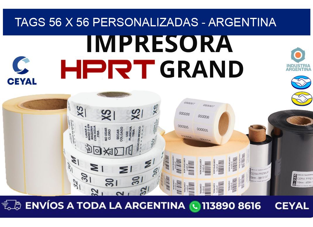 tags 56 x 56 personalizadas – Argentina