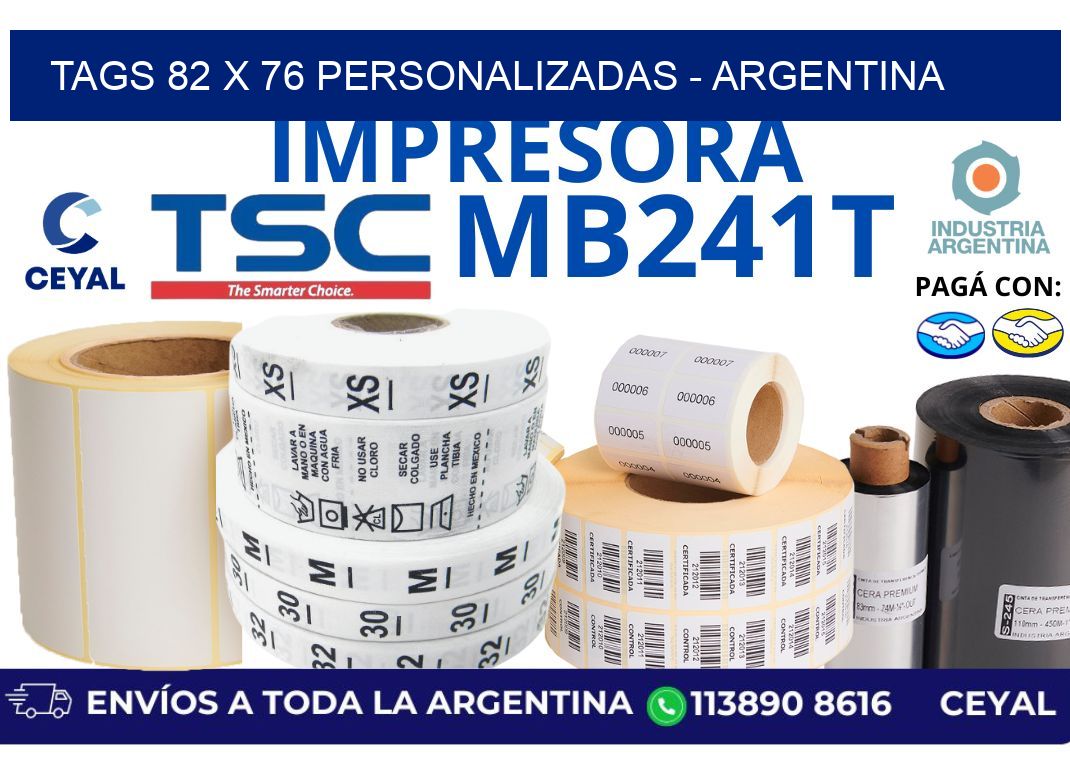 tags 82 x 76 personalizadas - Argentina