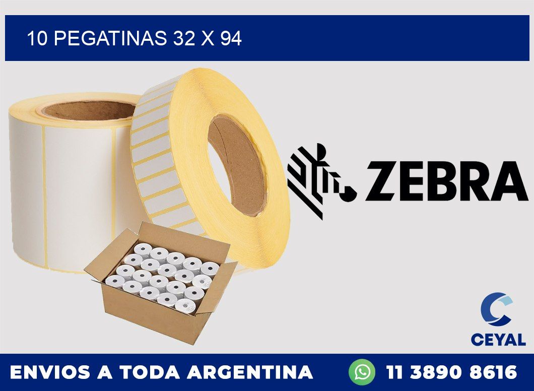 10 PEGATINAS 32 x 94