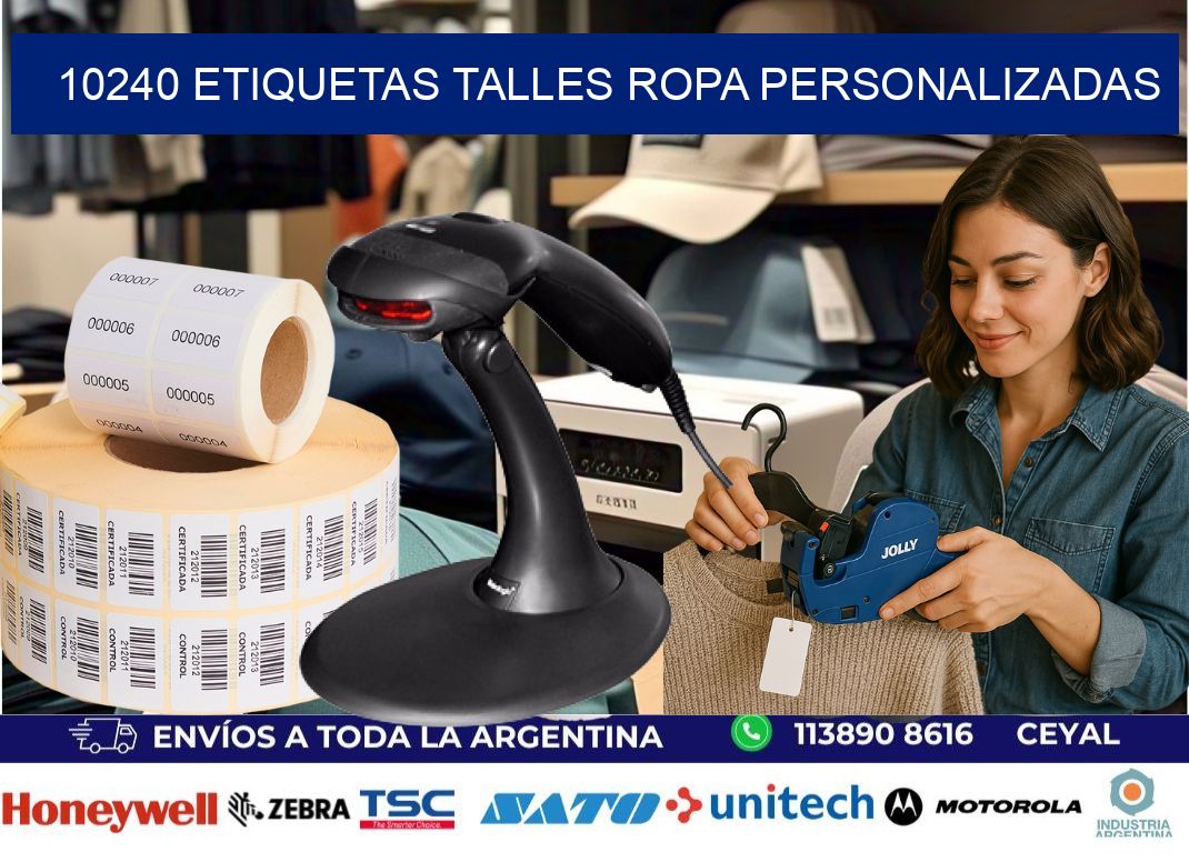 10240 ETIQUETAS TALLES ROPA PERSONALIZADAS