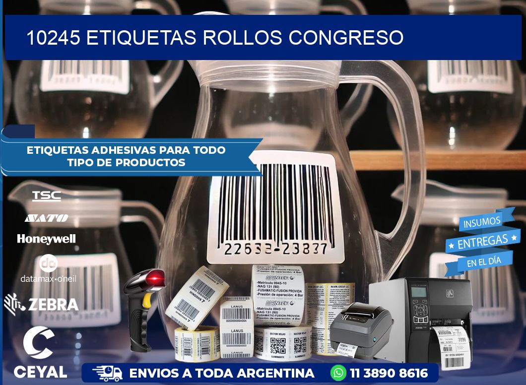10245 etiquetas rollos CONGRESO