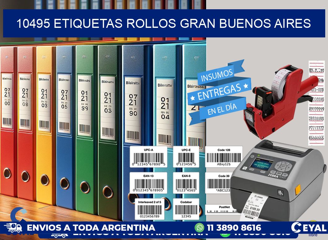 10495 etiquetas rollos GRAN BUENOS AIRES