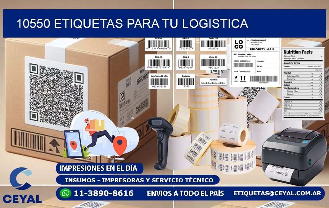 10550 etiquetas para tu logistica