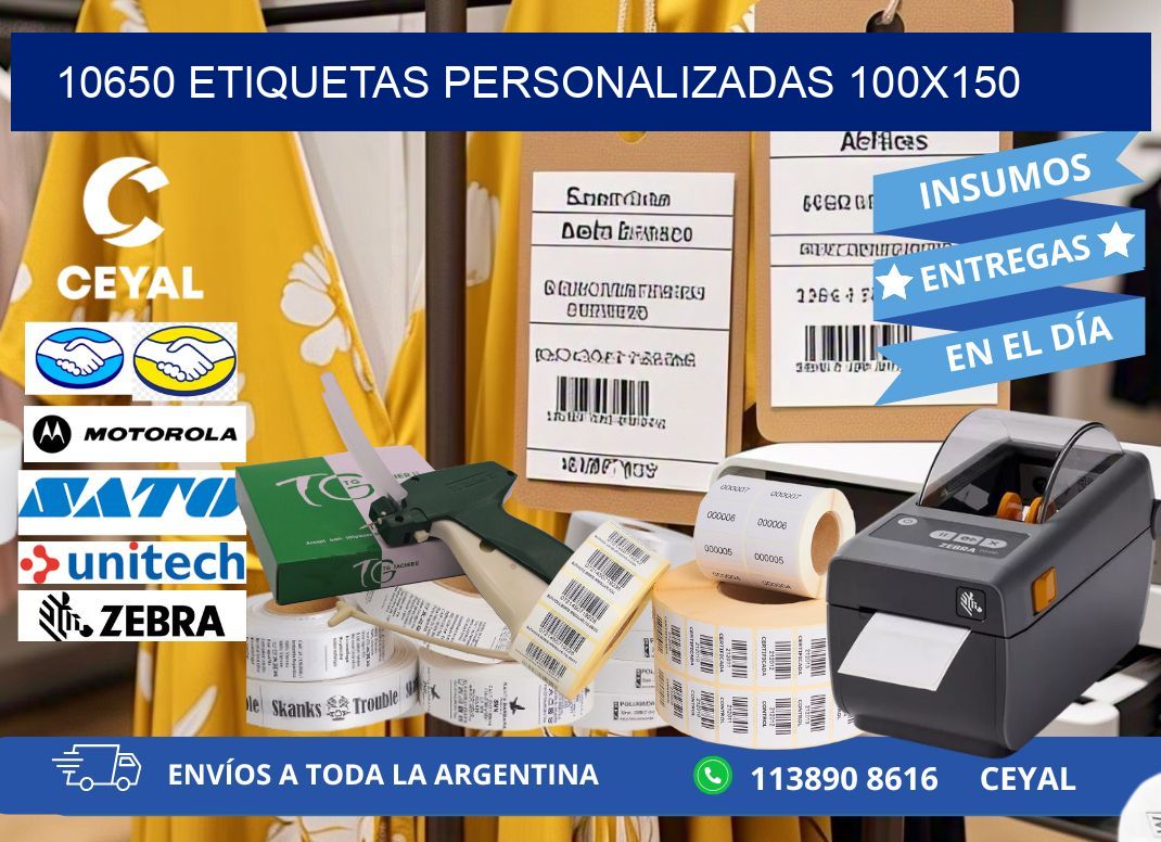 10650 Etiquetas personalizadas 100x150