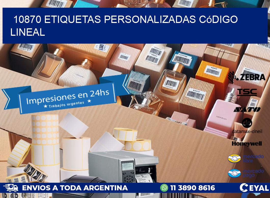 10870 Etiquetas personalizadas código lineal