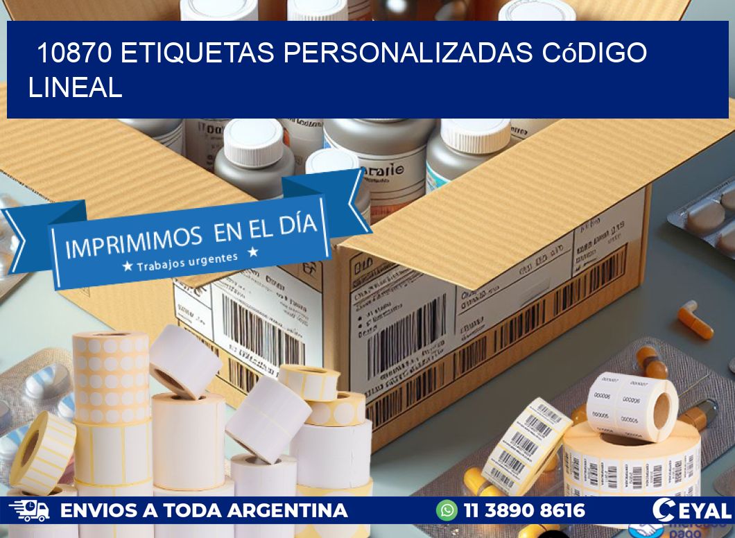 10870 Etiquetas personalizadas código lineal