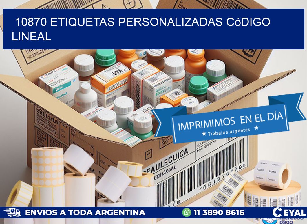 10870 Etiquetas personalizadas código lineal
