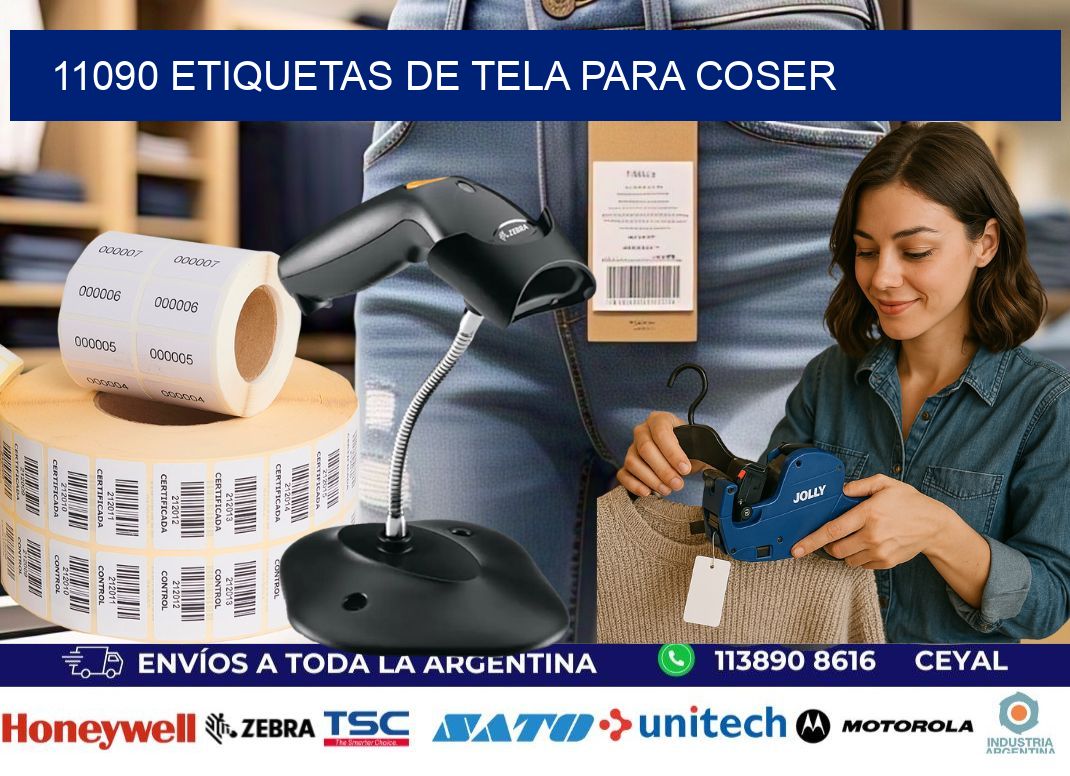 11090 Etiquetas de tela para coser
