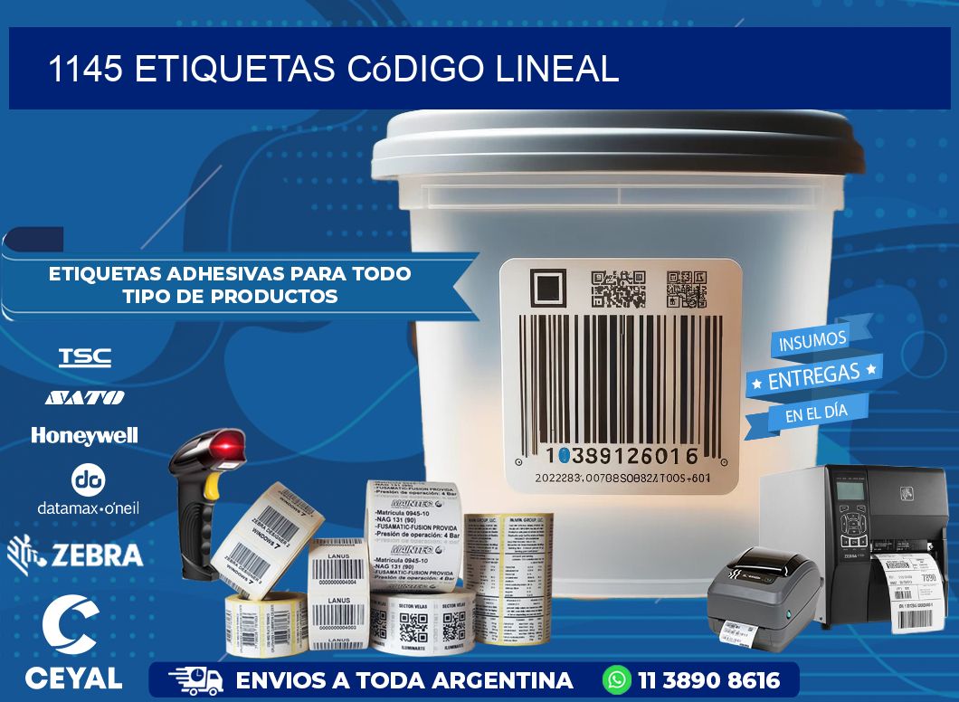 1145 Etiquetas código lineal