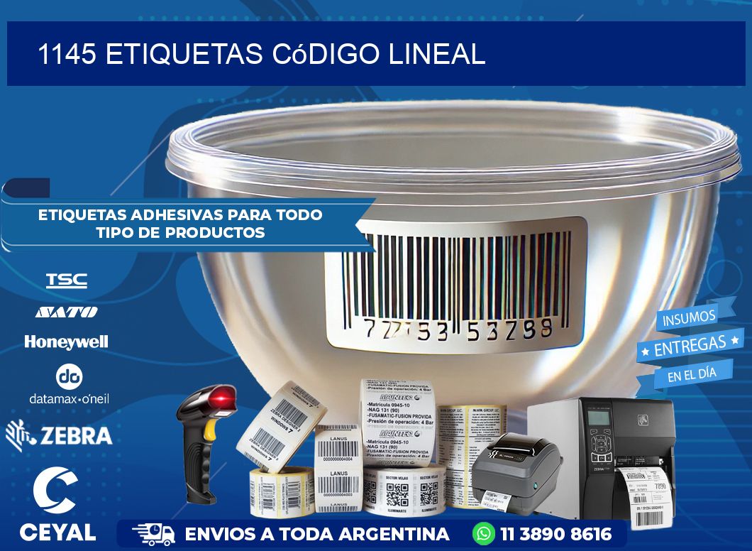 1145 Etiquetas código lineal