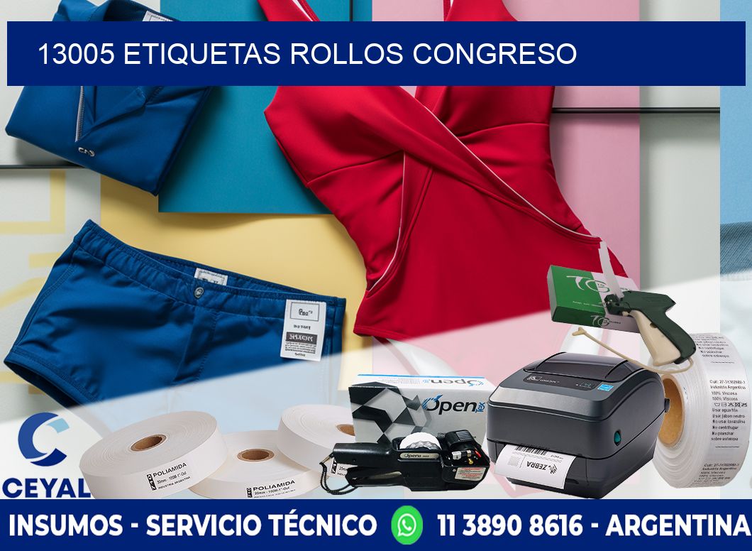 13005 etiquetas rollos CONGRESO