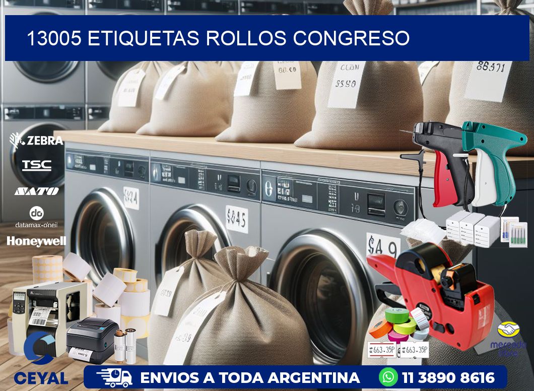 13005 etiquetas rollos CONGRESO