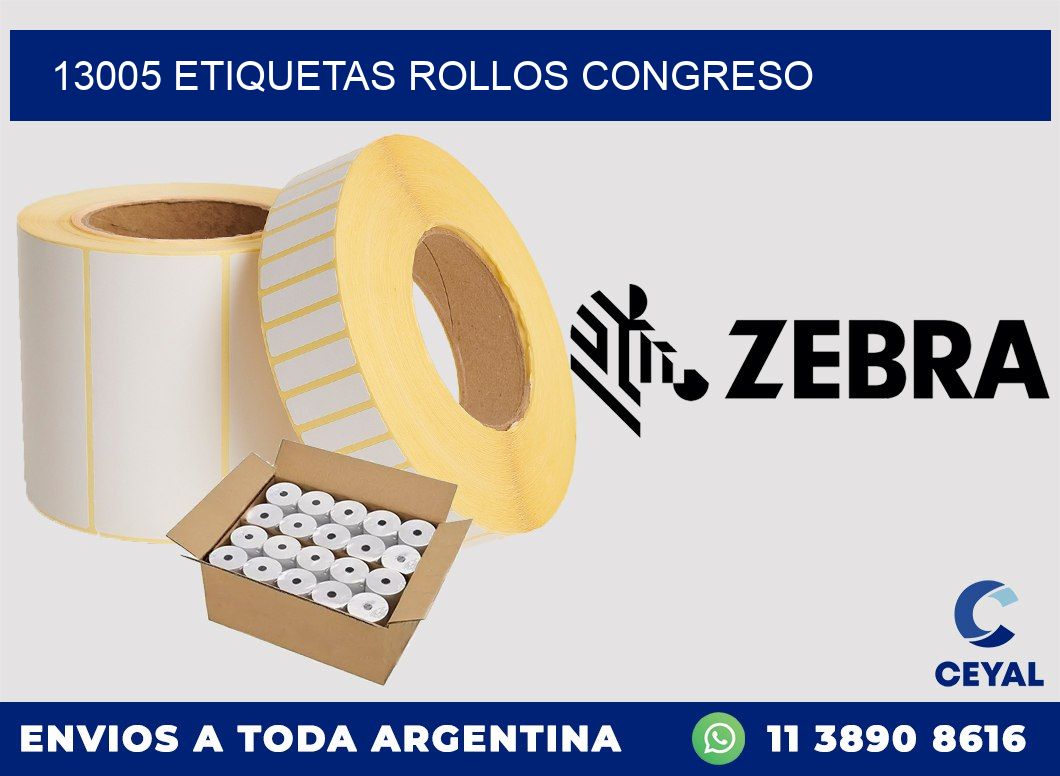 13005 etiquetas rollos CONGRESO