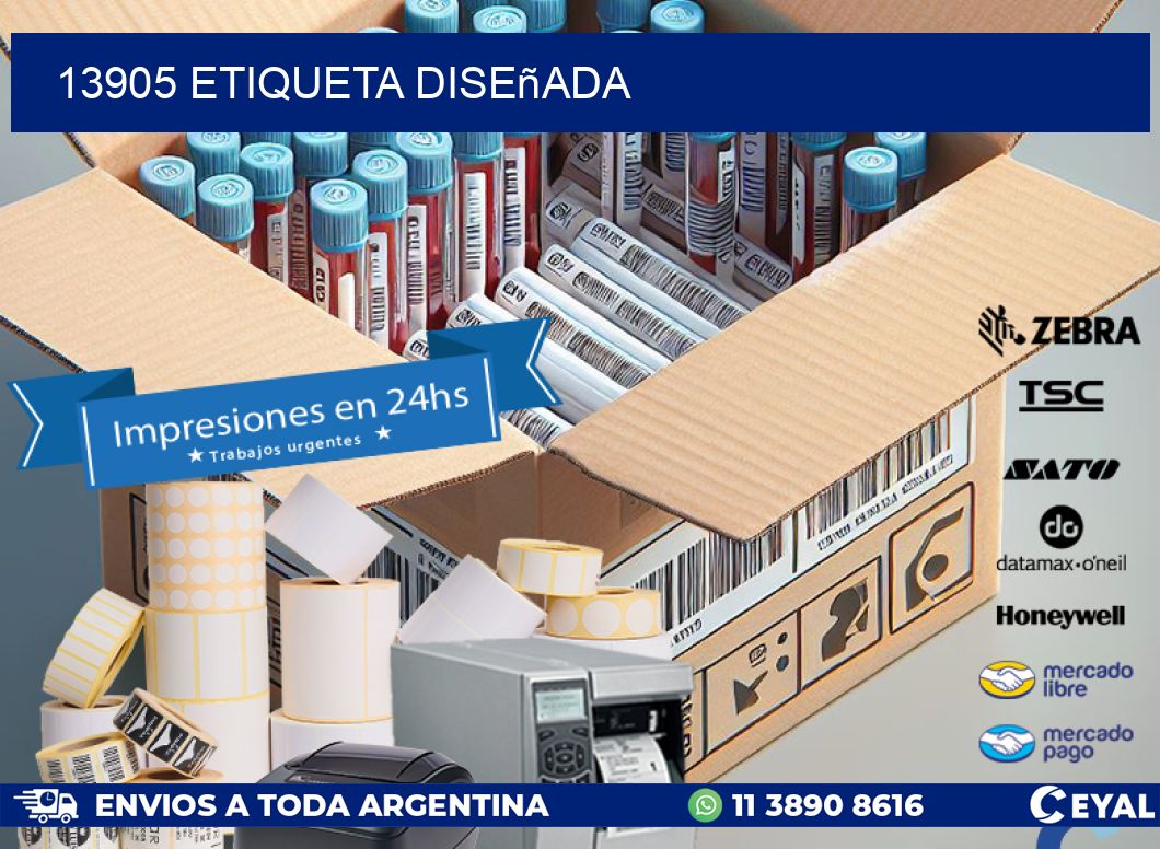 13905 etiqueta diseñada