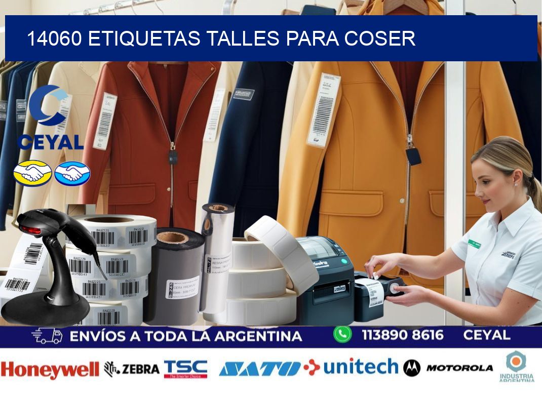 14060 ETIQUETAS TALLES PARA COSER