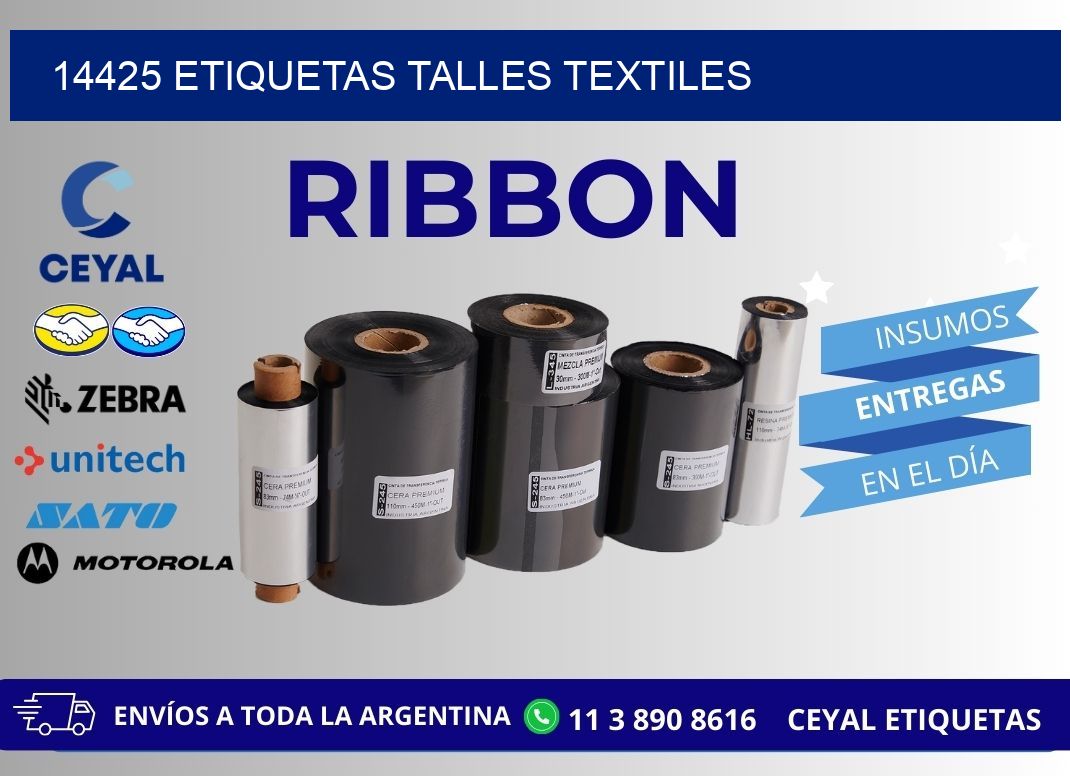 14425 ETIQUETAS TALLES TEXTILES