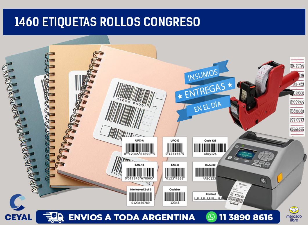 1460 etiquetas rollos CONGRESO