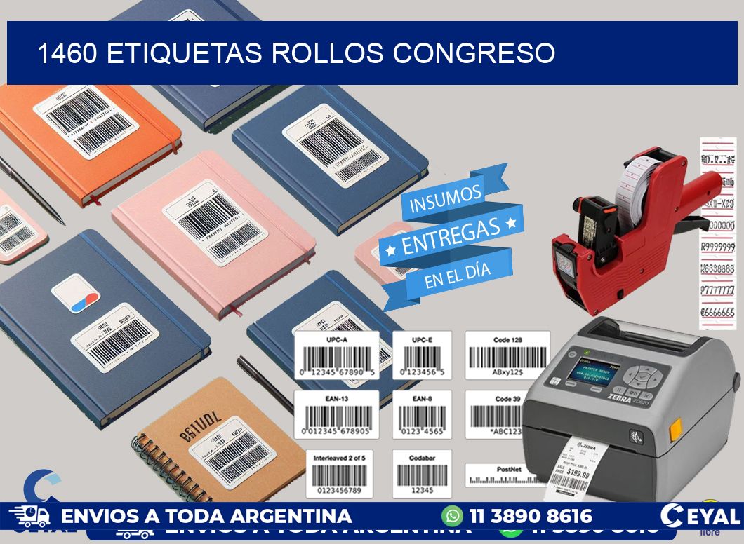 1460 etiquetas rollos CONGRESO