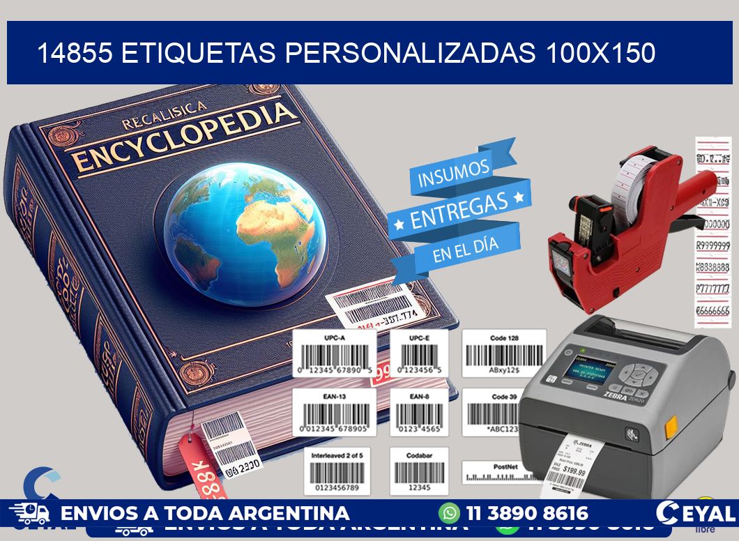 14855 Etiquetas personalizadas 100x150