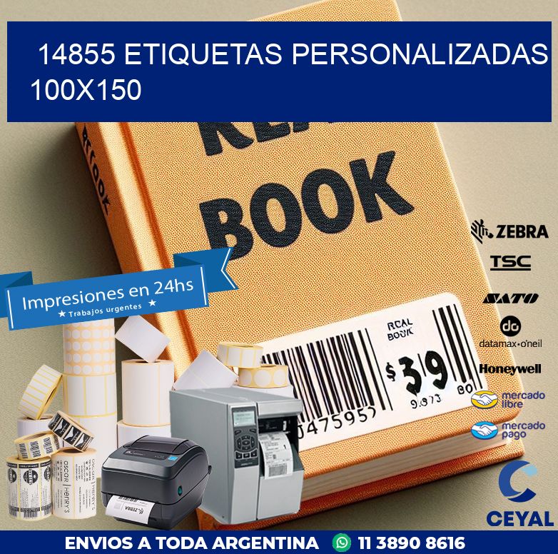 14855 Etiquetas personalizadas 100x150