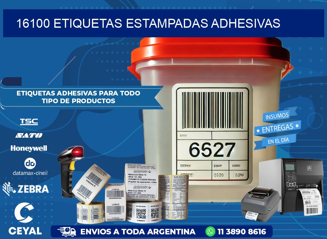 16100 etiquetas estampadas adhesivas