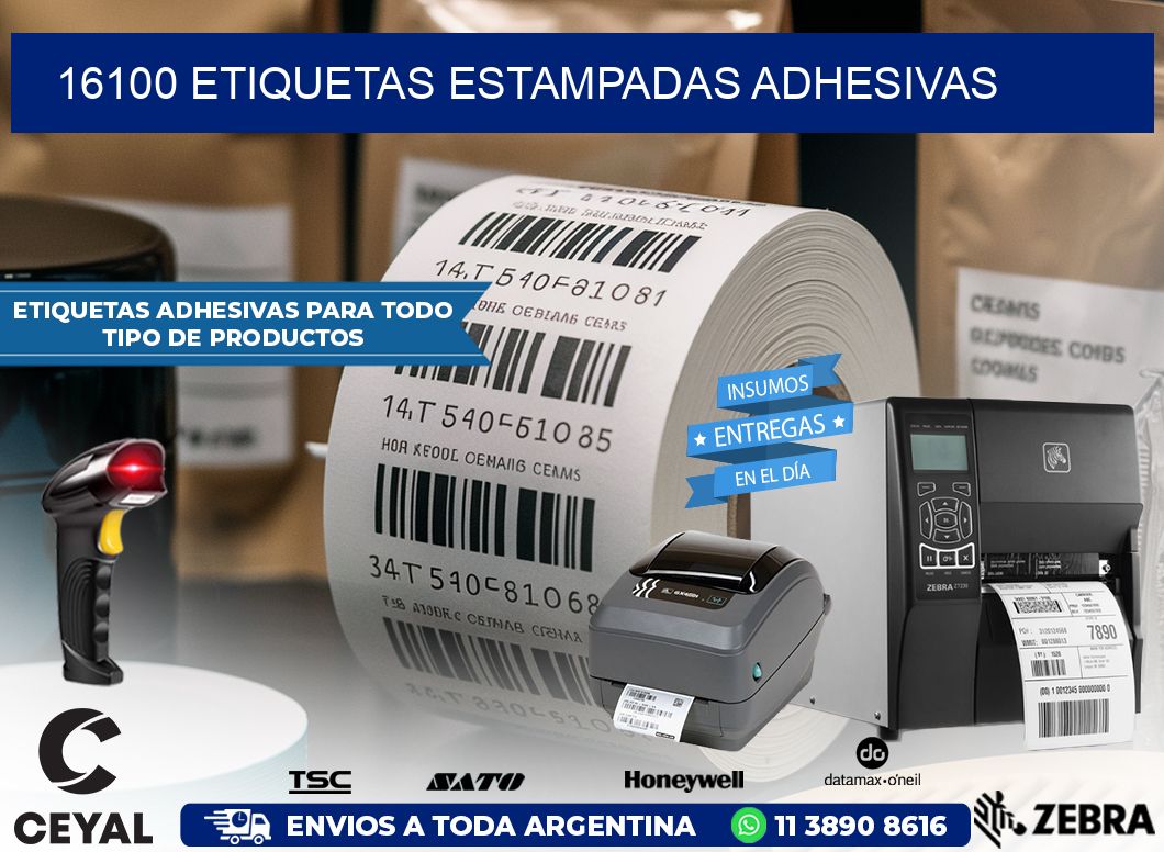 16100 etiquetas estampadas adhesivas