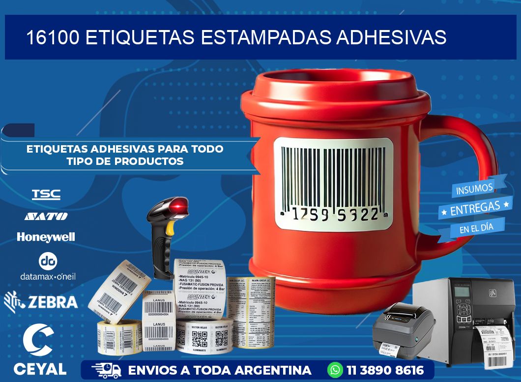 16100 etiquetas estampadas adhesivas