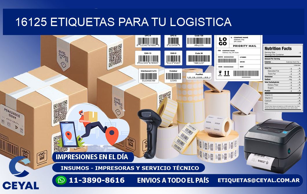 16125 etiquetas para tu logistica