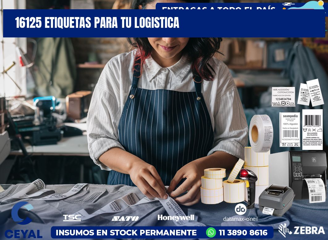 16125 etiquetas para tu logistica