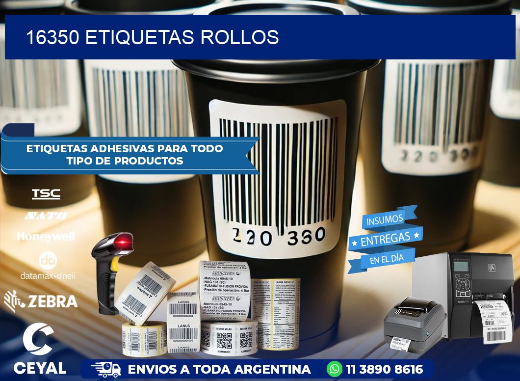16350 etiquetas rollos